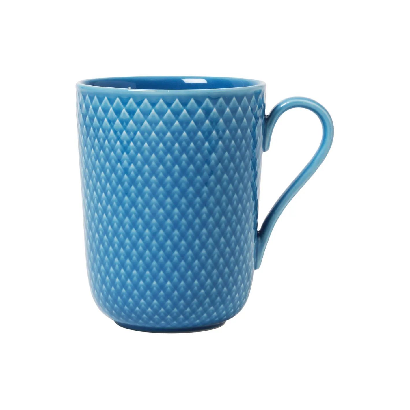 Clearance Lyngby Porcelæn Rhombe Color krus med hank, blå