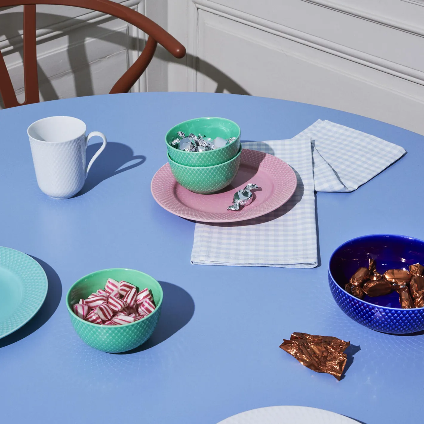 Lyngby Porcelæn Rhombe Color skål, mørk blå> Skåle & Fade