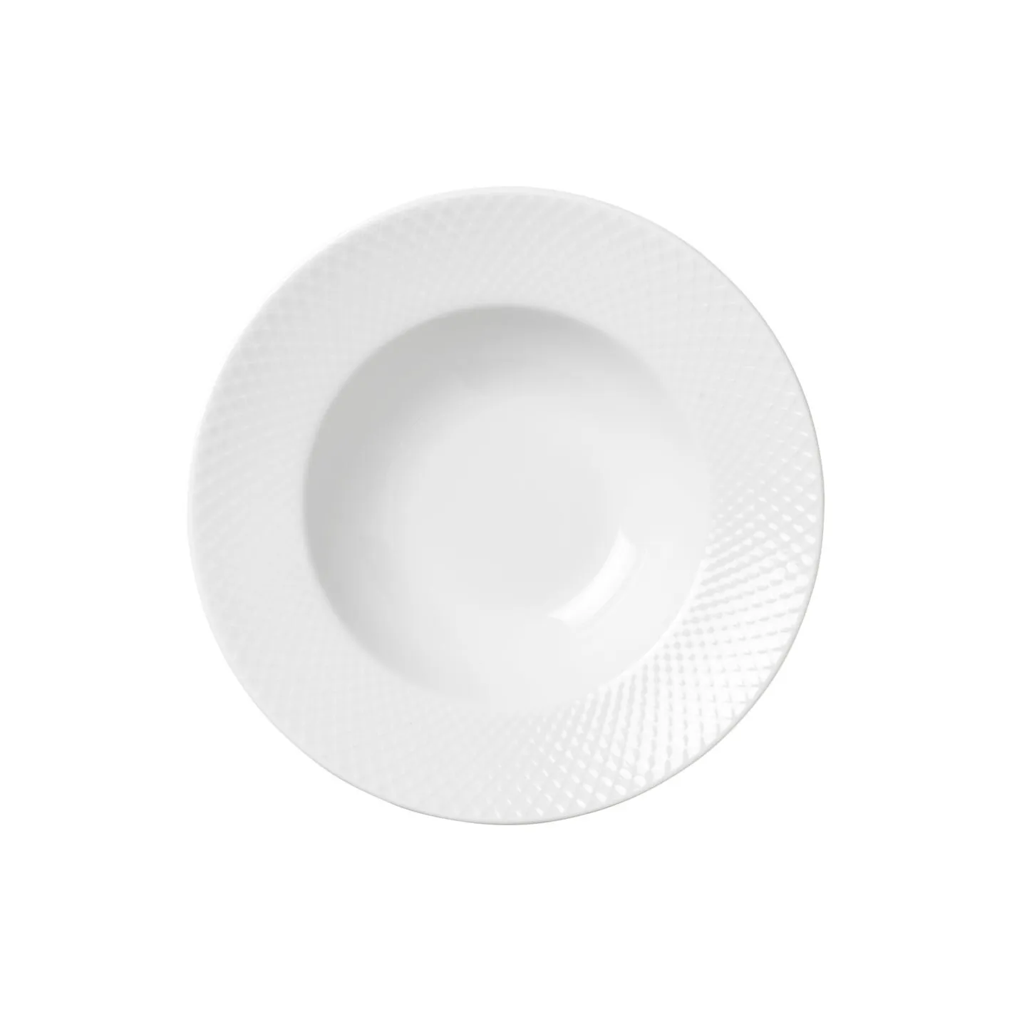 Best Lyngby Porcelæn Rhombe dyb tallerken Ø 24,5 cm