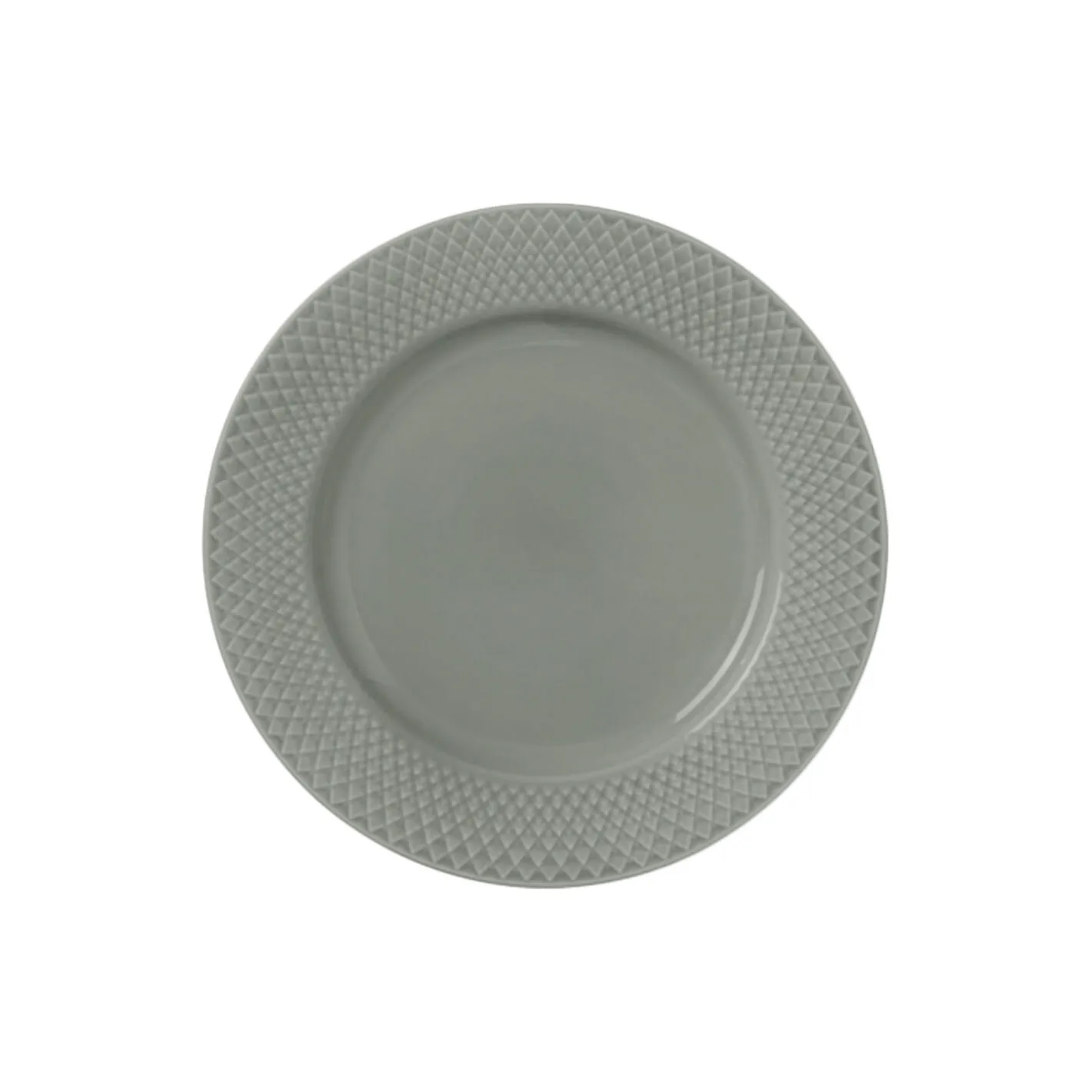 New Lyngby Porcelæn Rhombe Earth Frokosttallerken Ø 21 cm, moss