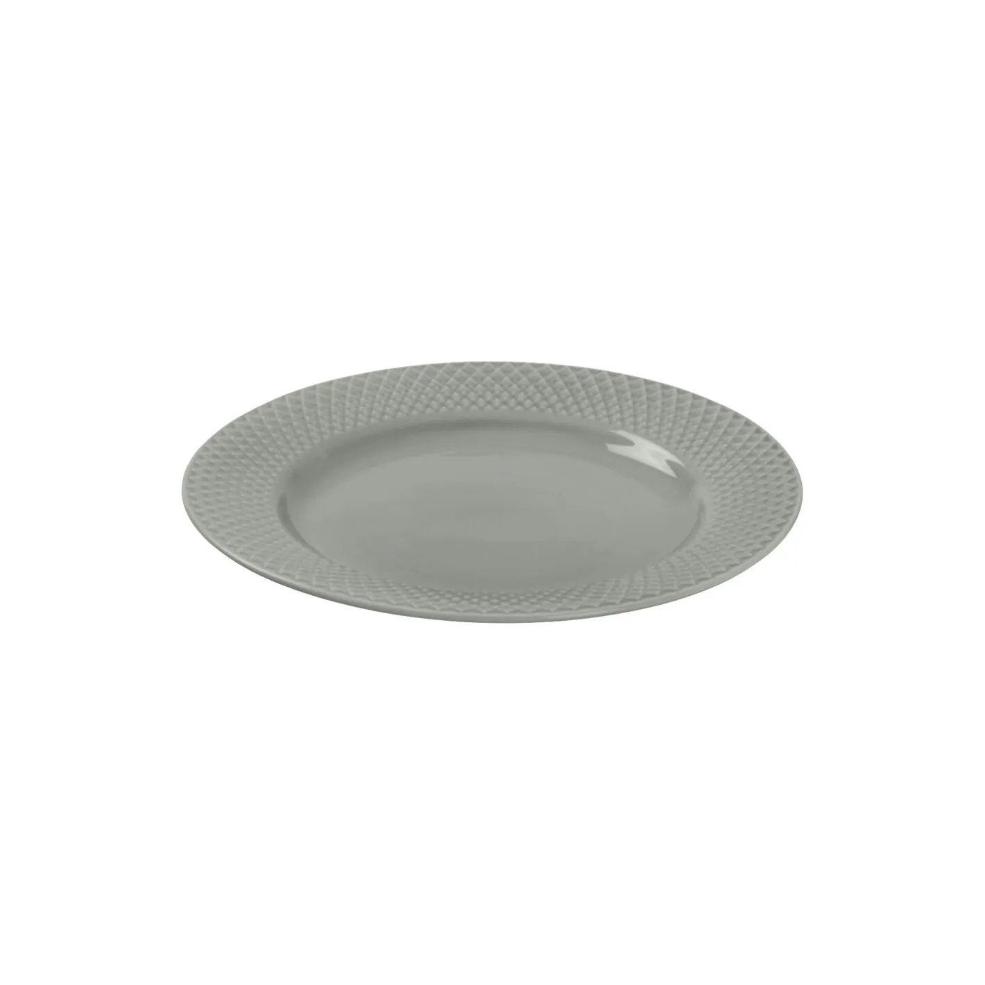 New Lyngby Porcelæn Rhombe Earth Frokosttallerken Ø 21 cm, moss