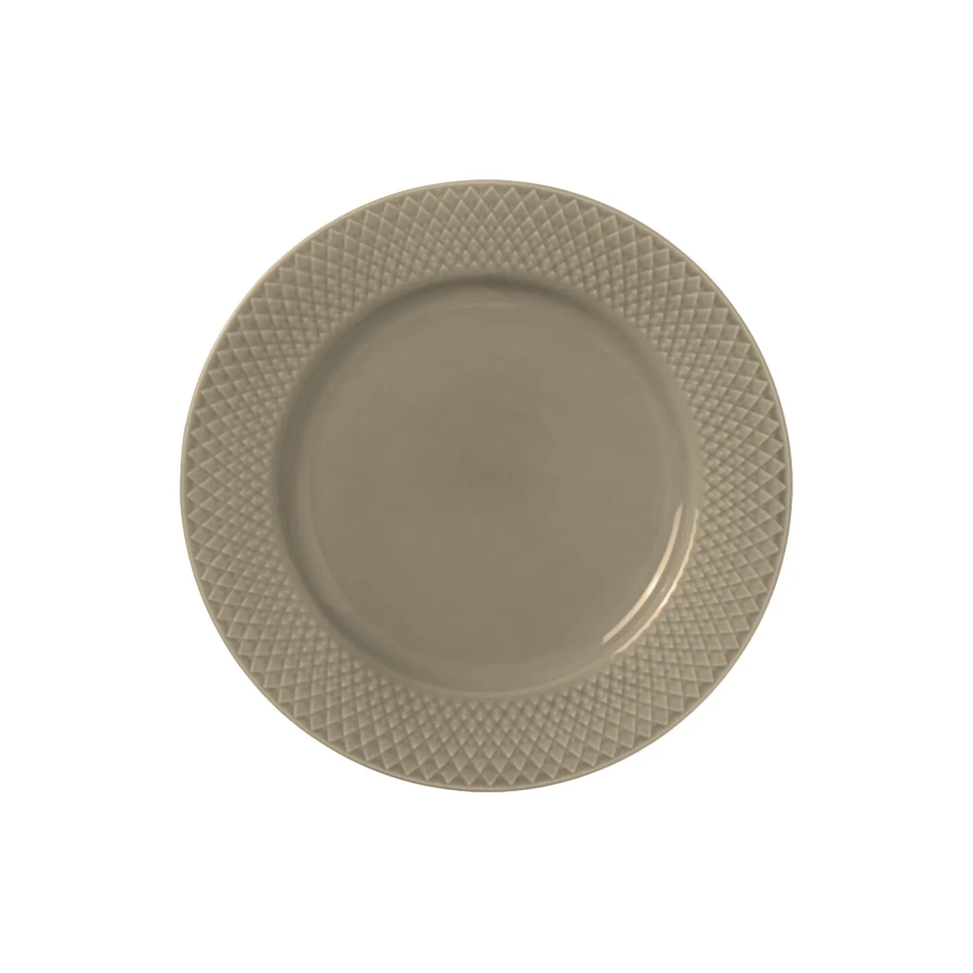 Sale Lyngby Porcelæn Rhombe Earth Frokosttallerken Ø 23 cm, clay