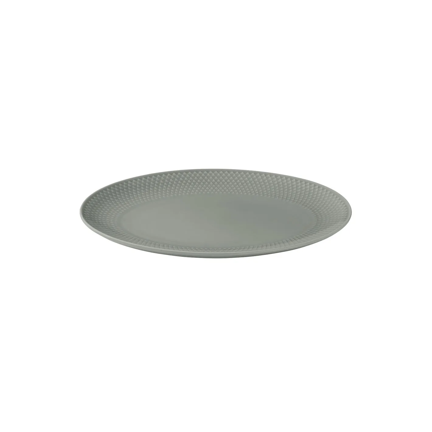 Lyngby Porcelæn Rhombe Earth Ovalt serveringsfad,> Skåle & Fade