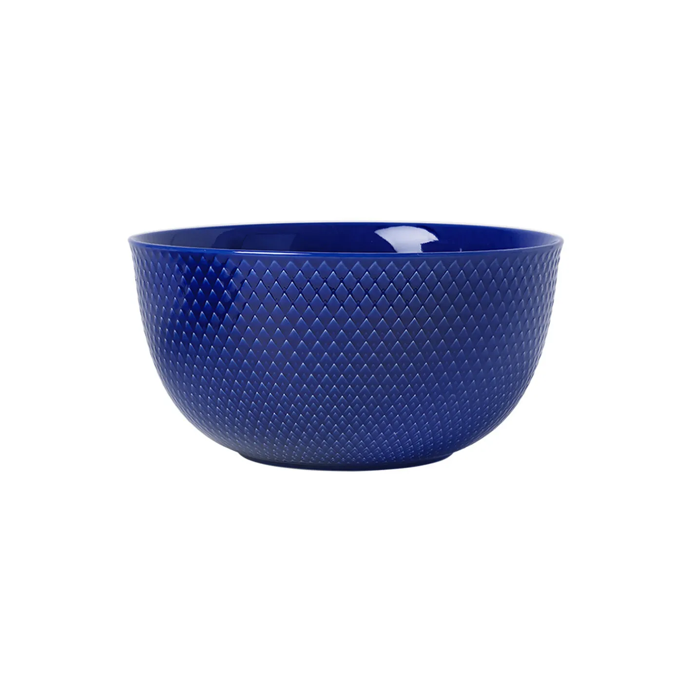 Clearance Lyngby Porcelæn Rhombe serveringsskål, mørk blå