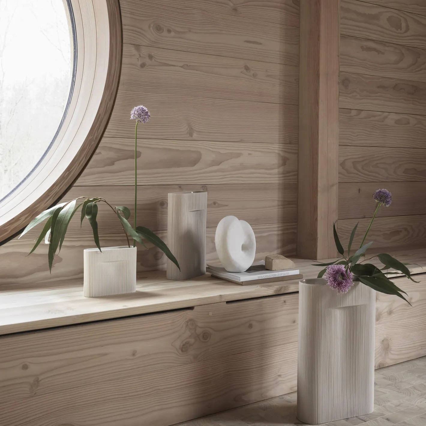 Sale Muuto Ridge Vase, beige