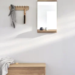 Clearance Form & Refine Rim Wall Mirror 68, white oiled oak