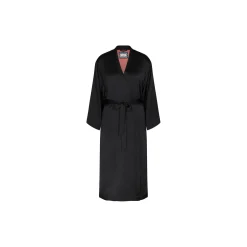 Triumph Robes Satin Robe 01, black>Dame Nattøj & Loungewear|Badekåber