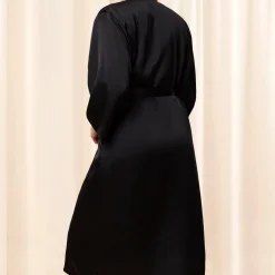 Triumph Robes Satin Robe 01, black><noscript><img width=