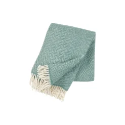 Klippan Yllefabrik Samba uld plaid, mint> Plaider