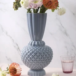 Best Dottir Nordic Design Samusrium Jumbobell vase, blå/grå
