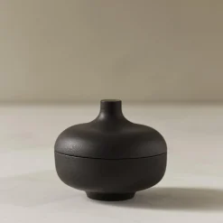 Online Design House Stockholm Sand Secrets Medium Bowl, black clay