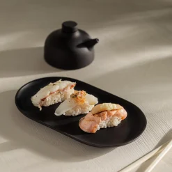 Design House Stockholm Sand Secrets Plate, black clay
