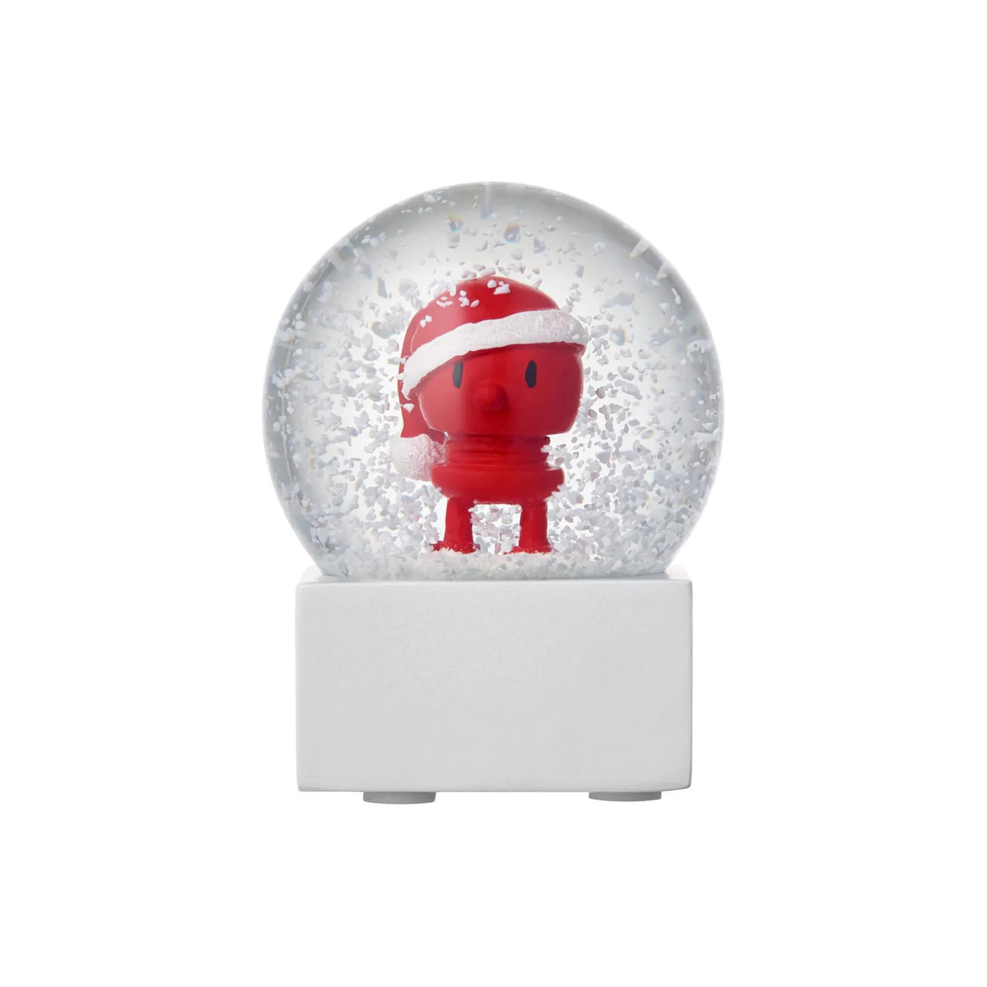 Hoptimist Santa Snow Globe, red> Pynt