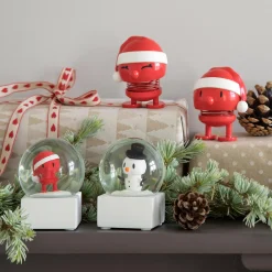 Hoptimist Santa Snow Globe, red> Pynt