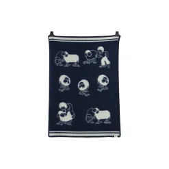 Clearance Røros Tweed SAU Half Size Throw, blue