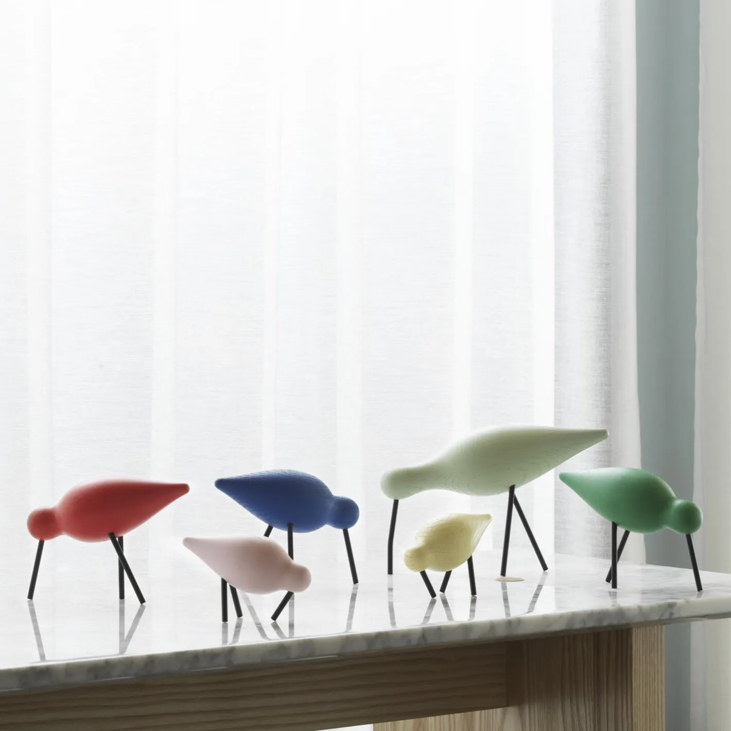 Normann Copenhagen Shorebird, dusty green> Figurer & Glaskunst