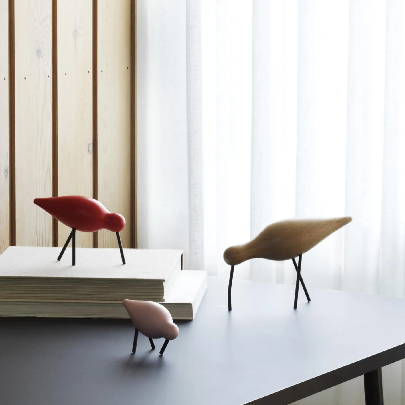 Normann Copenhagen Shorebird, rose> Figurer & Glaskunst