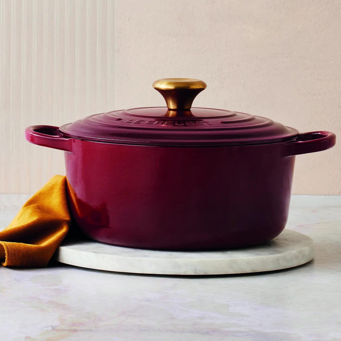 Best Le Creuset Signature rund gryde Ø 26 cm, garnet