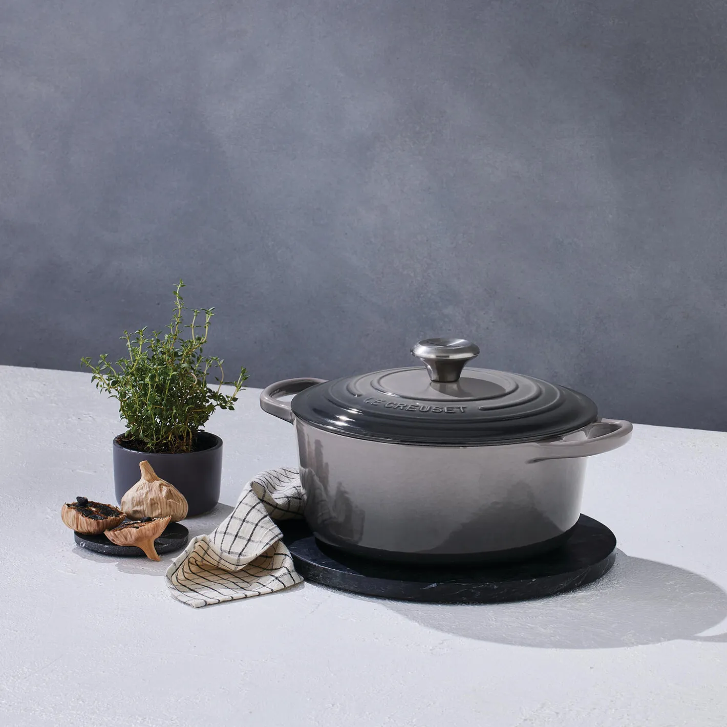 Online Le Creuset Signature rund gryde Ø 24 cm, flint