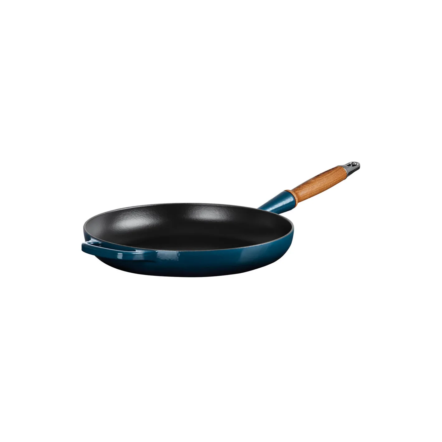 Sale Le Creuset Signature stegepande med træhåndtag Ø 28 cm, nuit