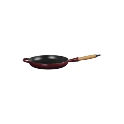 Discount Le Creuset Signature stegepande med træhåndtag Ø 28 cm, garnet