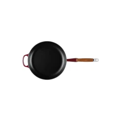 Discount Le Creuset Signature stegepande med træhåndtag Ø 28 cm, garnet