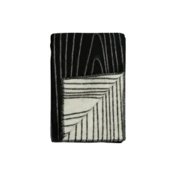 Online Røros Tweed SKOG Throw, black/natural