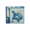 Røros Tweed SKOGBUNN Half Size Throw, blue/natural> Plaider