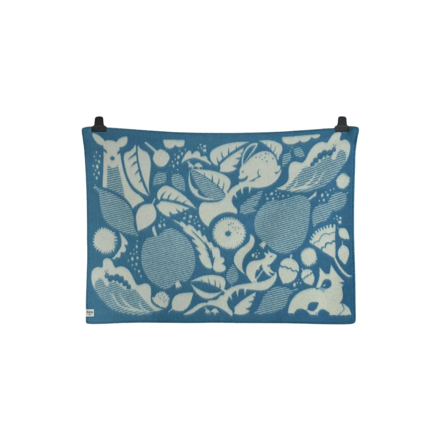 Røros Tweed SKOGBUNN Half Size Throw, blue/natural> Plaider