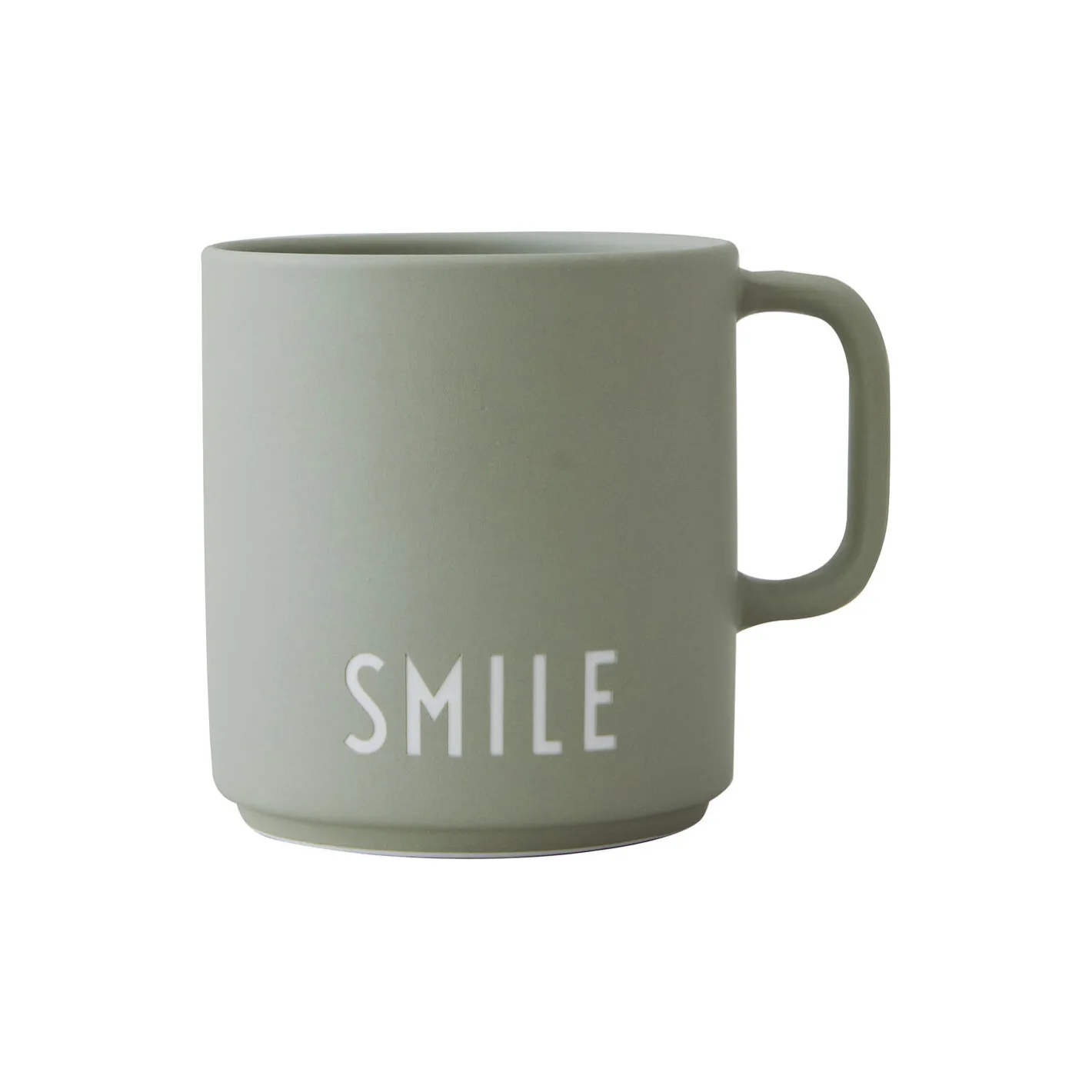Online Design Letters SMILE favoritkop med hank, green