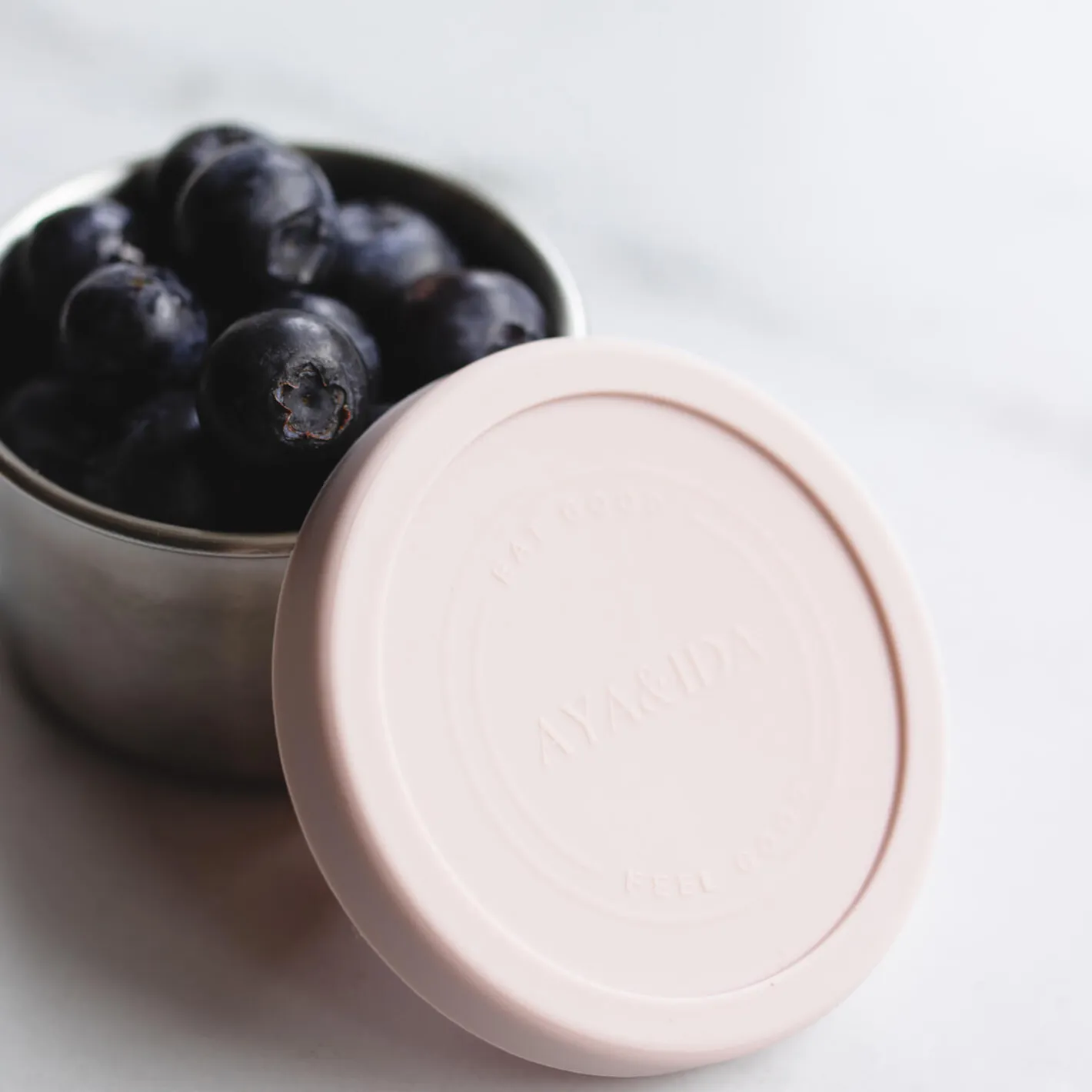 AYA&IDA Snack Container, dark grey/soft rose