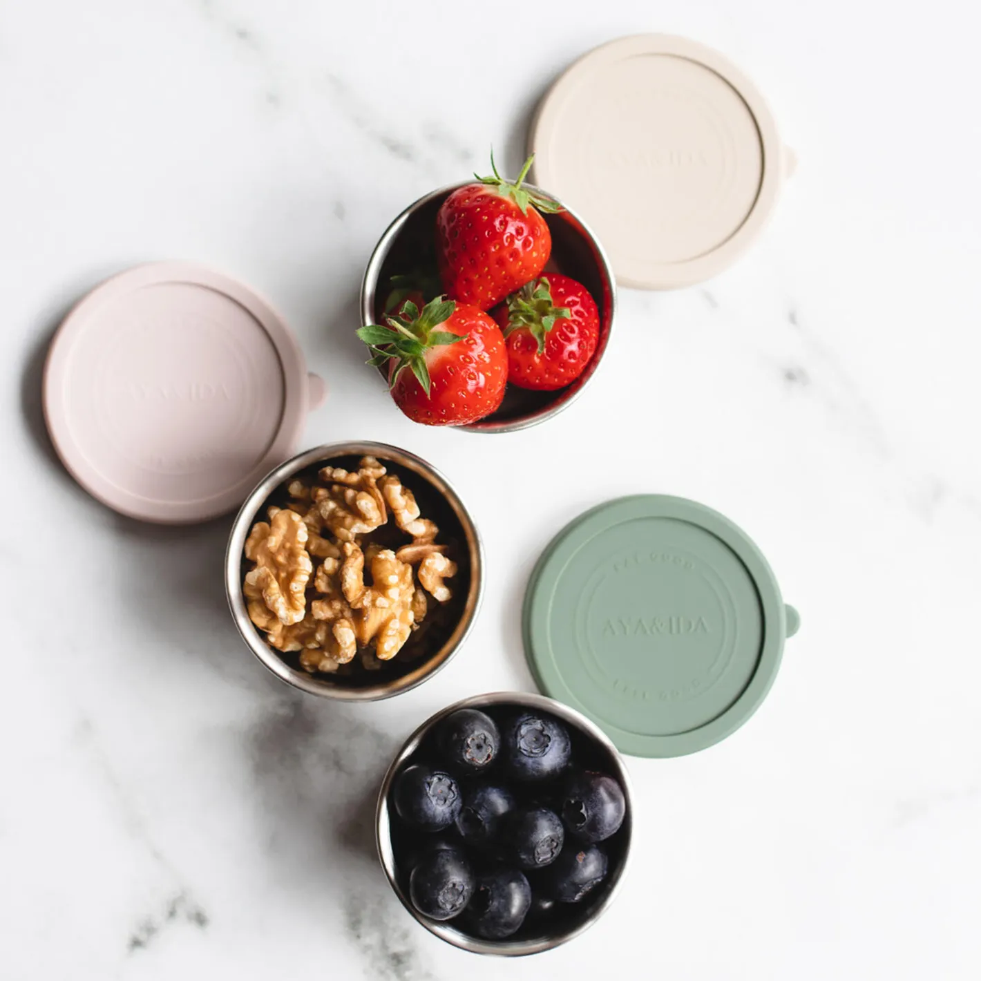 Outlet AYA&IDA Snack Container, dark grey/tropical green