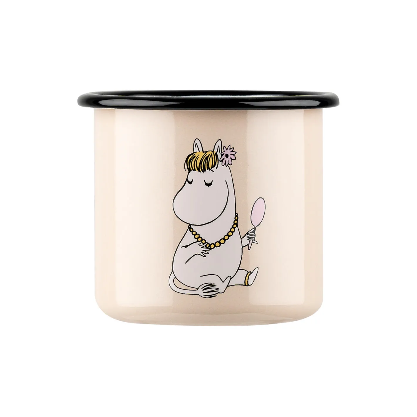 Sale Muurla Snorkfrøken emaljekrus, beige