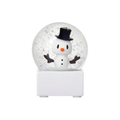 Hoptimist Snowman Snow Globe, white> Pynt