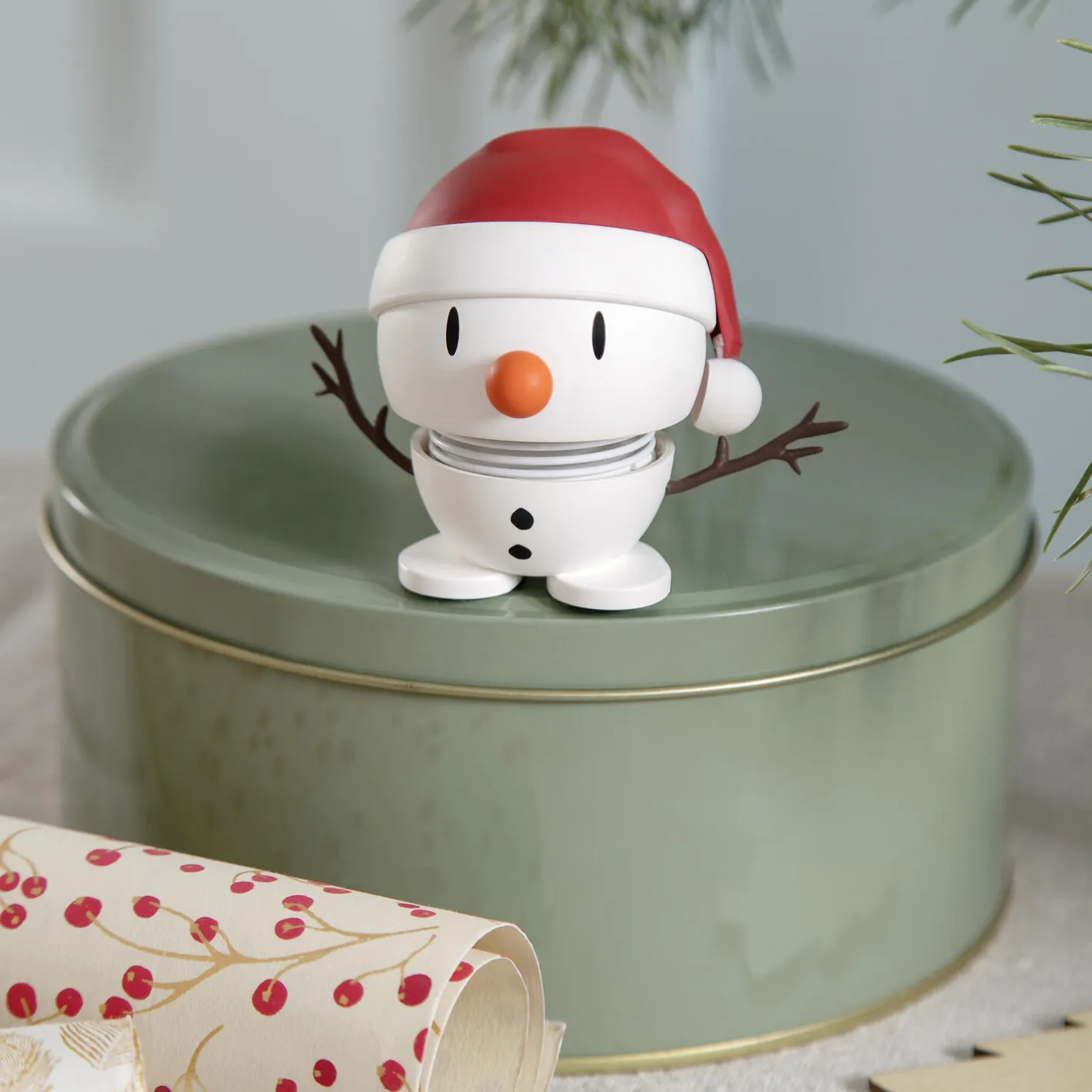 Hoptimist Soft Santa Snowman S, white> Figurer & Glaskunst