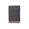 Klippan Yllefabrik Stella uld plaid, coke grey> Plaider