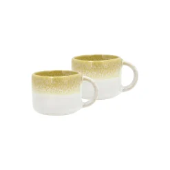 Villa Collection Styles espressokop 2 stk., gul/creme> Kopper & Krus
