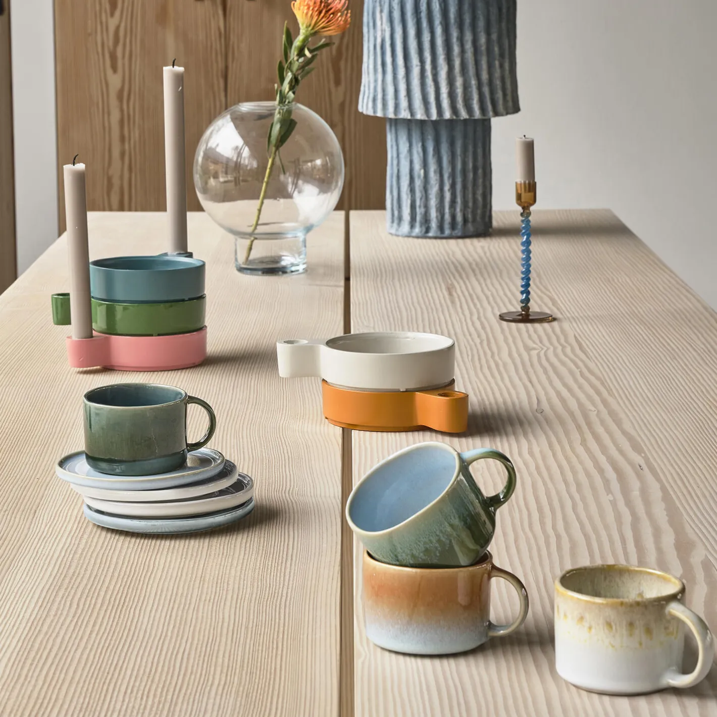 Best Villa Collection Styles krus med hank 2 stk., grøn/blå grøn/blå, grøn/blå