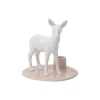 Dottir Nordic Design Sweet Stories lysestage med hjortekid, lyserød> Lysestager