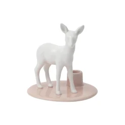 Dottir Nordic Design Sweet Stories lysestage med hjortekid, lyserød> Lysestager