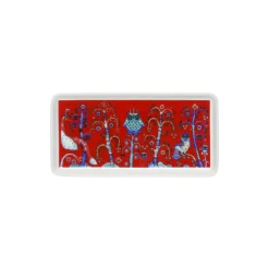 Iittala Taika aflang tallerken, rød> Tallerkener