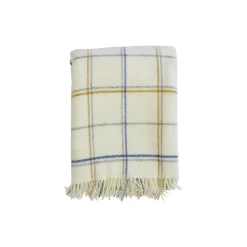 Klippan Yllefabrik Tartan plaid, off-white/mustard> Plaider
