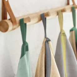 Sale EKTA Living Tea towel herringbone twill 2 stk., taupe/green