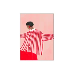 Poster & Frame The Woman With the Red Stripes> Plakater & Rammer