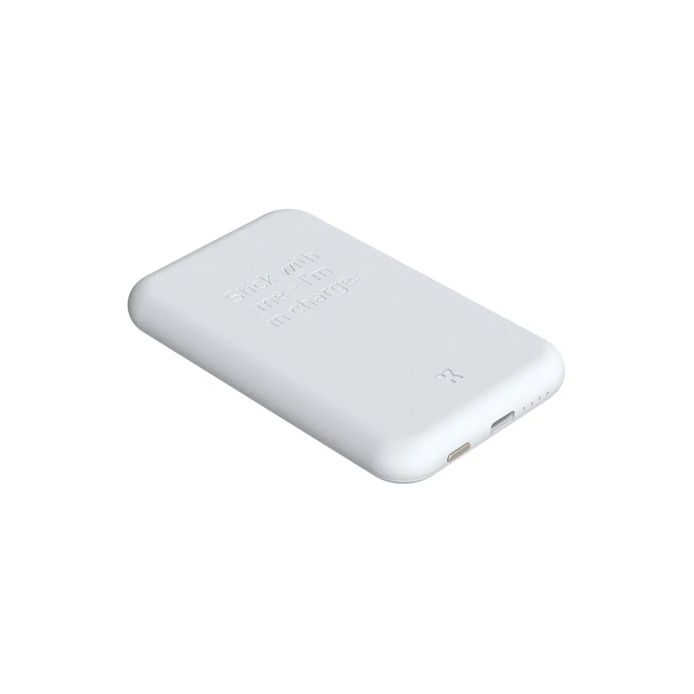 New Kreafunk toCHARGE Qi trådløs powerbank moon grey