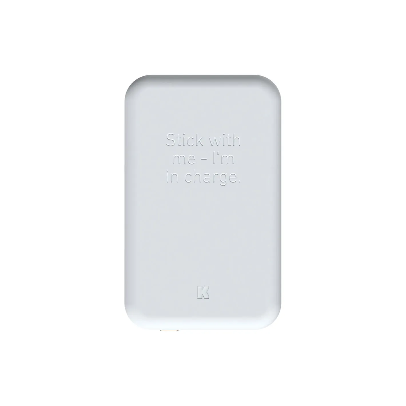 New Kreafunk toCHARGE Qi trådløs powerbank moon grey