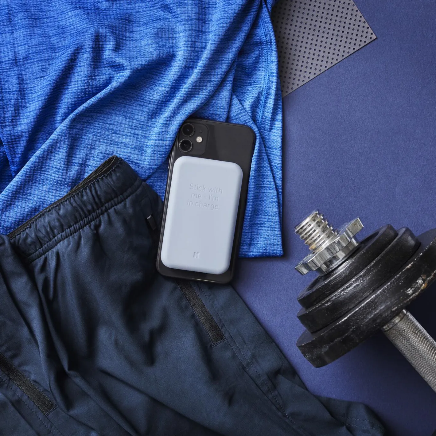 Online Kreafunk toCHARGE Qi trådløs powerbank cloudy blue