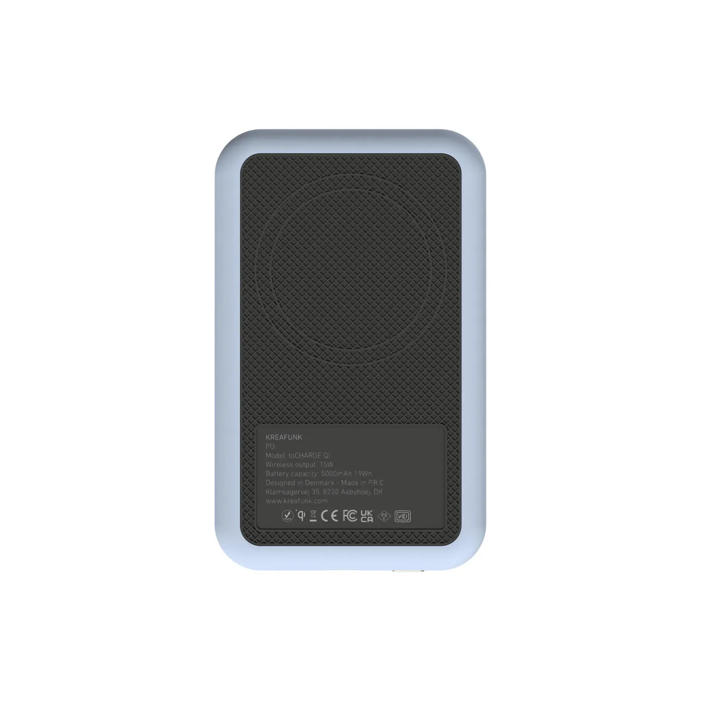 Online Kreafunk toCHARGE Qi trådløs powerbank cloudy blue
