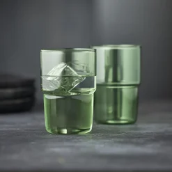 Lyngby Glas Torino drikkeglas 2 stk., grøn> Glas