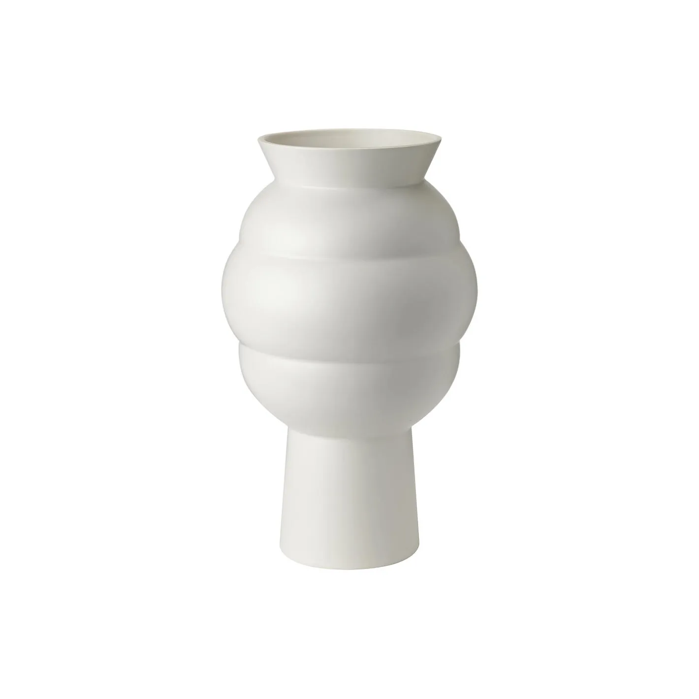 Knabstrup Keramik Tortus Archie vase No 4, white hvid